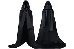 Proumhang Larga Capa con Capucha Medieval Vampiro Traje de Bruja Mujer Halloween Disfraz Carnaval Navidad Adulto
