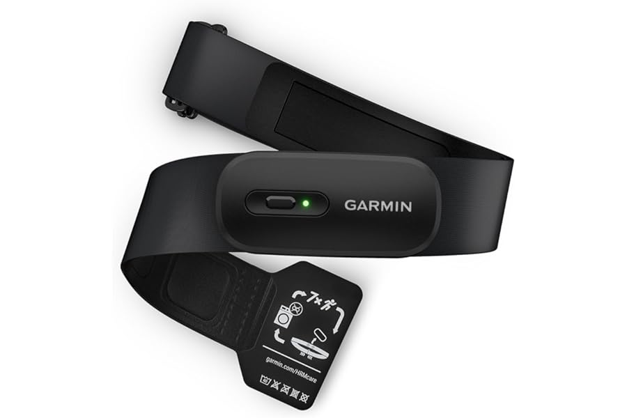 Garmin HRM-200, Heart Rate Monitor with HRV data, 3ATM water rating, up to 1 year battery, machine washable strap, adjustable strap to ensure ideal fit, Size M-XL