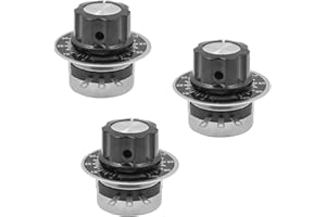 DollaTek 3pcs RV24YN20S Rotary Potentiometer with Carbon Foil Mono Film Speed Control Inverter Motor Speed Control + 3pcs A03 Rotary Knob + 3pcs Dial (B201 200 ohm)