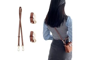 jiesinlov sac en cuir de vachette bandoulière réglable kit de conversion pour Le Pliage Pouch(Mini Style A-Or Brun)