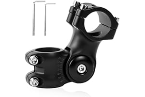 AOOSA Potencia MTB Ajustable, 31.8mm Vástago de Manillar Bicicleta, Ajustable ±60° Elevador de Manillar de Bicicleta de Aleación de Aluminio de Carretera, Montaña, MTB, BMX y Ciclismo