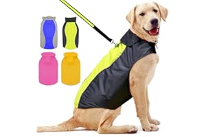 YFbrite Waterproof Dog Coat - Lightweight Pet Raincoat | Adjustable Warm Jacket | Dog Cloth for All Breeds Sizes (Green, Small)
