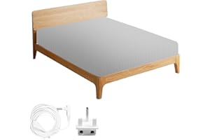 Gemsaya Grounding Bed Sheet, Grey Grounding Mat Earthing UK with 90% Organic Cotton + 10% Pure Silver Fiber, Natural Wellness and Healthy Earth Energy Mat Sheet, 203 x 153 cm