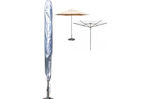 Waterproof Parasol and Rotary Washing Line Cover by SpeedwellStar – 180x20 cm Heavy Duty 210D Oxford Fabric with UV Protection and Drawstring – Breathable Outdoor Cover