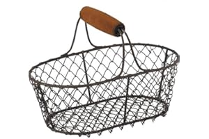 AUBRY GASPARD Panier en Grillage Vieilli