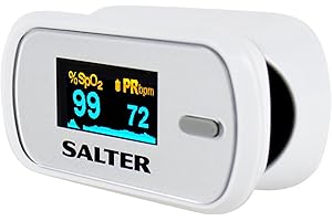 Salter PX-100-EU Fingertip Pulse Oximeter – Portable OxyWatch, Blood Oxygen Levels/SATS Monitor, Low Power Consumption, LED Display, Accurate Readings, Ideal for Adults and Children, 2 Year Guarantee