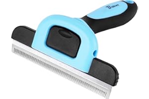 Brillirare Pet Deshedding Tool, Stainless-Steel Grooming Brush, Professional Dog Cat Undercoat Remover with Detachable Head, Effectively Reduces Shedding by up to 95% for Short Medium Long Pets Hair