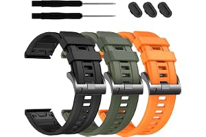 EZMVZKU 22mm Quickfit Silikon Armband för Garmin Fenix 7/7 Pro/6/6 Pro/5/5 Plus,Idrottrem Ersättningsband för Forerunner 965