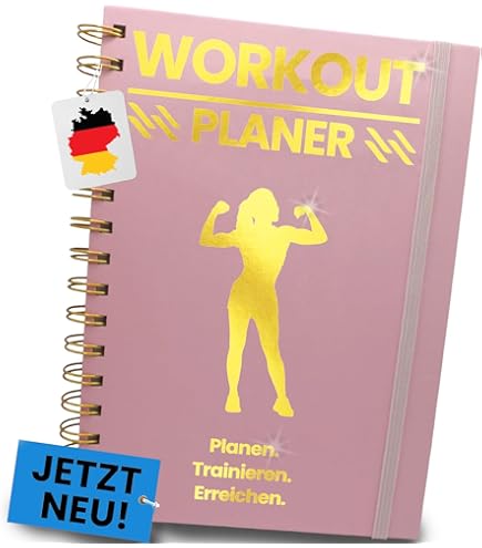 BIROYAL Trainingstagebuch PRO - A5 Fitness Journal Für Krafttraining & Cardio