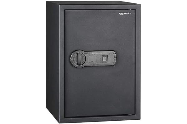 Amazon Basics Électronique Coffre-fort biométrique à empreintes digitales - 50 l, Noir