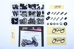 avdb-moto Kit Tornillos AVDB para Montaje carenado Completo compatible con TMAX 500 2001-2011 (Gris/Titanio)