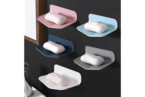 BECHOICEN Soap Holder Shower Wall Mounted Draining Soap Dish for Shower Soap Saver for Kitchen, Bathroom.(Gray, 1)