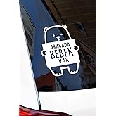 Ms Major Selection Arabada Bebek Var Ayıcık 16X12 Cm Sticker Araba, Motorsiklet, Laptop, Cam Sticker