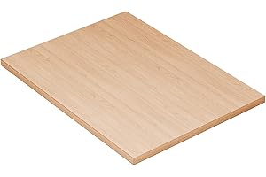 KESSLER PRO Chipboard 28 mm 80 x 60 cm - Table Top for Furniture Making DIY - for Kitchen, Garage or Workshop with Reinforced ABS Edges, Hikora Oak