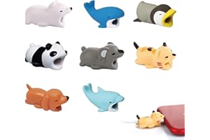 HOTMNTY Universal Cute Animal Cellulare Data Line Protector, Creative Charger Cable Saver, Previene la rottura del cavo, Adatto per la maggior parte delle linee di dati del telefono cellulare (8PCS 2)