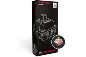 CHERRY MX BLOSSOM Switch Kit, 36 Przełączników Mechanicznych, Do Majsterkowania, Hot Swap Lub Klawiatury Do Gier, Przełącznik Liniowy Bez Kliknięcia, Lekki i Prosty