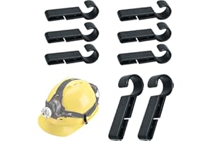 TiamaraEon 8 Pcs Helmet Clip Helmet Hook Non-slip Hard Hat Light Clips Easy Fit Headlamps Clips for Narrow-Edged Helmet Various Headlamp and Hard Hat torch