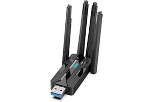 CALONNY Adaptador WiFi 6 Bluetooth 5.4 USB 2 en 1, Doble Banda 2,4/5 GHz ax900 Mbps para PC/portátil/Escritorio, Adaptador Bluetooth Mini USB sin Controlador, Compatible con Windows 10/11 (WiFi 6)