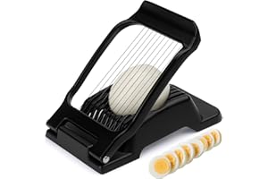BIBURY Eierschneider aus Edelstahl, Robuster Aluminium Schneider für Eier, Eischneidewerkzeug, Egg Slicer Einzeln Gespannte Edelstahldrähte Pilze, Erdbeeren, Weiches Obst, Spülmaschinenfest
