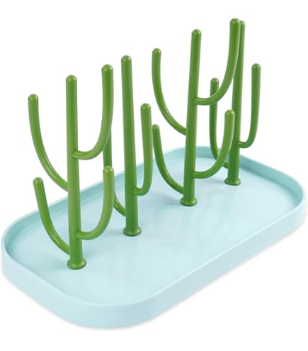 Scolabiberon Con Spazzola Rotante 360°, Grigia Per Asciugatura E Pulizia - Kiuiom - Foto 4