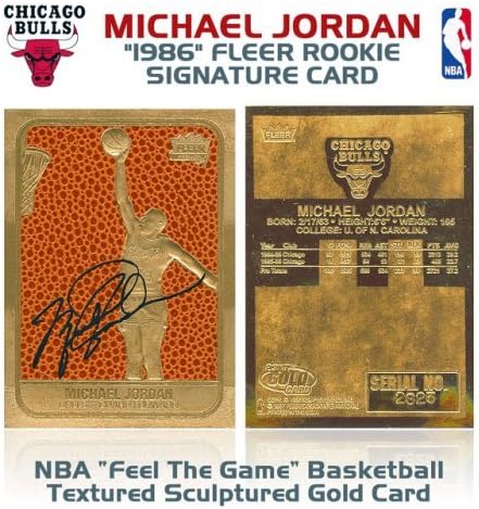 Michael Jordan Fleer Rookie Feel the Game Gold Sig Card by Basketball