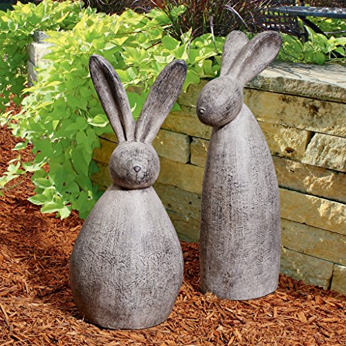 Design Toscano Hasenfigur Big Burly Bunny: Stan, das Häschen, grau, 30,5 x 20,5 x 71 cm, FU83242 - 5