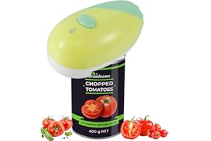 BOBASH Apribottiglie elettrico, apribottiglie elettrico con funzione di avvio e spegnimento, bordi lisci, ergonomici, apribottiglie elettrico per persone con artrite, cucina, anziani (verde)