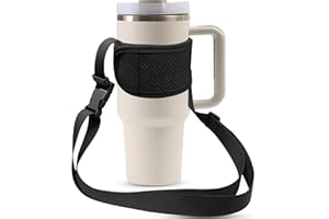 CANIPHA Soporte para Botella Agua con Correa para Stanley, Soporte Ajustable para Vaso, Correa para Botella Agua, Correa Universal para Botella Agua, Soporte para Vaso para 40-128 oz Accesorios para Vasos