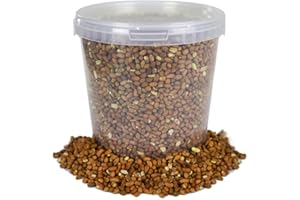 BusyBeaks Whole Peanuts | Premium Quality Fresh Feed | Garden Wild Bird Nut Food | Natural Aflatoxin Free Mix | Protein Rich, High in Energy Mixture | Nutritious Vitamins and Essential Oils (1L Tub)