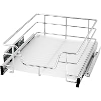 Tiroir Télescopique Cuisine Bremermann - 60 Cm (noir), Avec Tablette Amovible - Pour Rangement Armoire, Charge 15 Kg