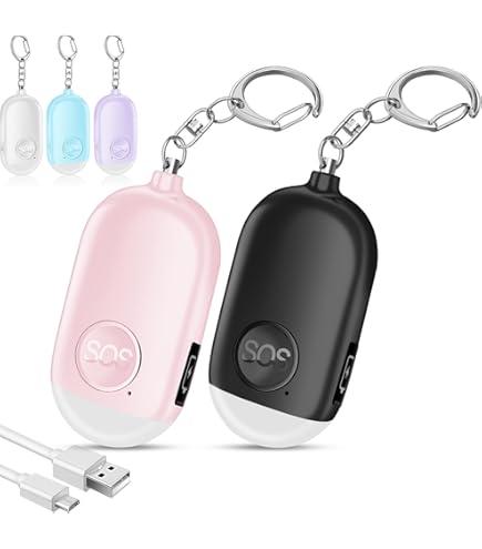 Allarme Personale 130dB Per Donne - Ricaricabile USB-C Con Luce LED - Foto 2
