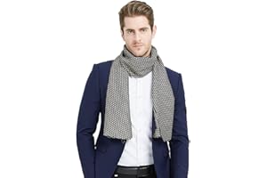 Leisofter Sciarpe Uomo Sciarpa di Seta di Lusso per Uomo, Scialle Avvolgente per Abbigliamento da Lavoro Regalo per Uomo, Fazzoletto da Collo Lungo per Inverno, Primavera, Autunno