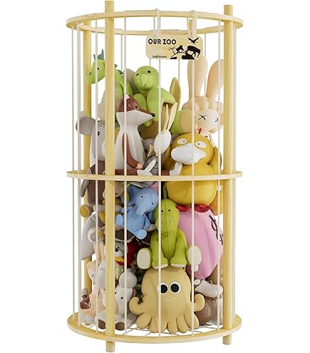 Kuscheltier Aufbewahrung Mit Rädern - Stofftier Organizer 130x48x30cm Mit Bremsrollen Für Kinderzimmer