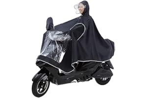 JTYX Poncho Allungato Impermeabile per Moto, Mantello Antipioggia Grande Scooter Elettrico, Fodera Antipioggia Antiappannamento con Fessure a Specchio