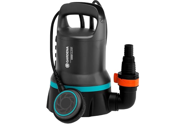 Pe éva subs 9000 Gardena : Ppe p eaux claires débit 9 000 l/h, comm flott ac opti fonction continu, aspir plat 2 mm, syst rac rap 300 W (09030-20)