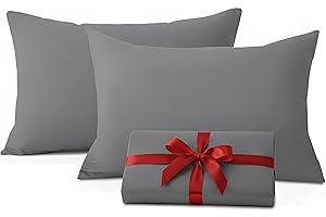 Moonlight Bedding Pillow Cases 2 Pack – Grey Pillowcases Envelope Closure Super Soft Brushed Microfiber Standard House Wife Pillow Covers, (50 X 75 CM)