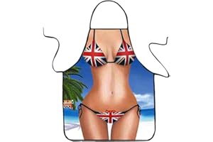 VemeFufu Oktoberfest, Christmas, Beer Festival Apron - Red, One Size Fits All - Waist, Novelty, Cartoon - Adults, Social Event Enthusiasts - Kitchen/Cooking