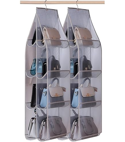 Organizer Appendibile Per Borse E Accessori - 8 Tasche Trasparenti Con Gancio In Metallo - Foto 6