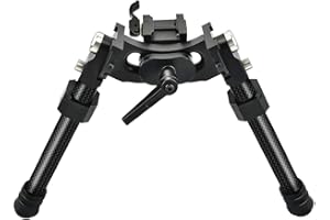 BRAVOVSKI QD Schwenkbares Zweibein aus Kohlefaser, höhenverstellbar für die Langstreckenjagd und Schießen für Picatinny-Schiene