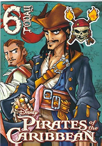 Pirates of the Caribbean birthday card Age 6