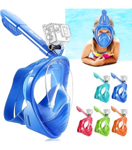 Masque Et Tuba Plongée Adulte - Vision 180° Anti-buée - Couleurs Macarons - Silicone Alimentaire