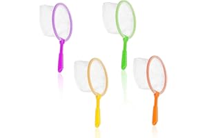 YGCQFH Kids Bug Butterfly Catcher, 4 Pcs Children's Fishing Net, Kids Bug Catcher Nets for Use at the Beach, Pond Dipping, Butterfly and Insect Catching, Crabbing, Rockpooling and More