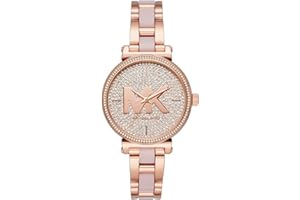 Michael Kors Damenuhr Sofie, 36 mm Gehäusegröße, Dreizeigerwerk, Edelstahlarmband