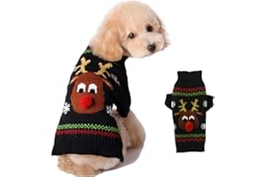 Dr.Jieer Dog Costume, Christmas Knitted Jumper, Cotton Dog Sweater For Parties, Winter Coat, Dressing Up, Puppy Gift, Fashion Pet Costume