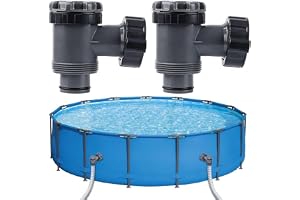 Piashow 2 stycken avstängningskran pool slangkontakter, pooltillbehör Ø 38 mm, reservkolvventil pool reservdelar, vatteninlop