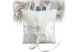 Waldspring Almohada de Encaje para Anillos de Boda, Anillos de Boda Almohada cojín, Anillo de Boda Almohada Cojines de Anillo, Cojín para Anillo de Bodas