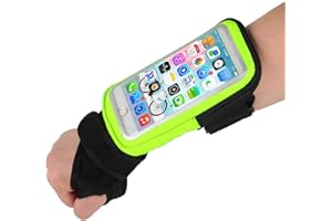 HAISSKY Handgelenktasche Laufarmband Handy Sportarmband Unterarm-Band Armbinde Cycling Unterarm Band für iPhone 15/14/13/12/11 Pro Max mit Schlüssel und Kopfhörerhalter für Reiten,Radfahren,Joggen 6,9"
