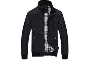 pvucpot Giacca da Uomo Leggera Estiva Giubbotto Casual Giubbino a Vento Bomber di Transizione