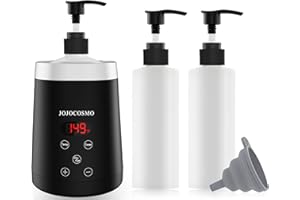 JOJOCOSMO Scaldasalviette per olio da massaggio, scaldasalviette olio essenziale con due dispenser bottiglie di oli, da 86℉ a 149℉ scaldasalviette per salone di bellezza, casa, spa, nero