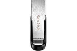 SanDisk Ultra Flair Pendrive 128 GB Memoria USB 3.0 (Velocidad de lectura hasta 150 MB/s, Protección con Contraseña, Carcasa de metal elegante y duradera, Plata) Negro
